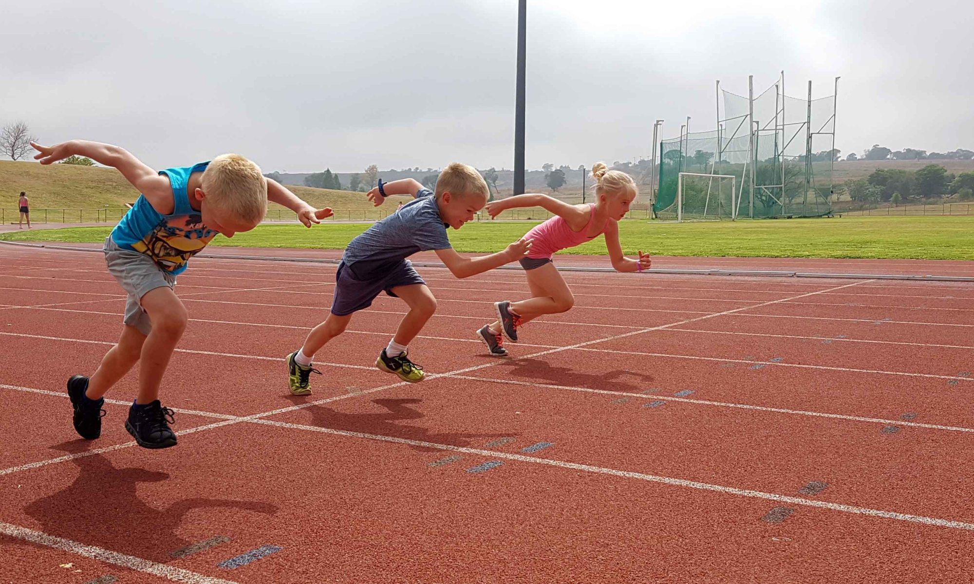 Athletics training with my kids